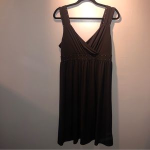 MICHAEL BY MICHAEL KORS BLACK HIGH WAISTED BEADED DRESS SIZE MEDIUM
